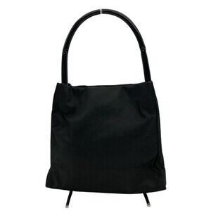 Prada Triangle Logo Handbag in Black Nylon